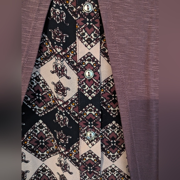 Papermoon | Sebrine Woven Detail Knit Top  | Purple | S - Picture 5 of 7